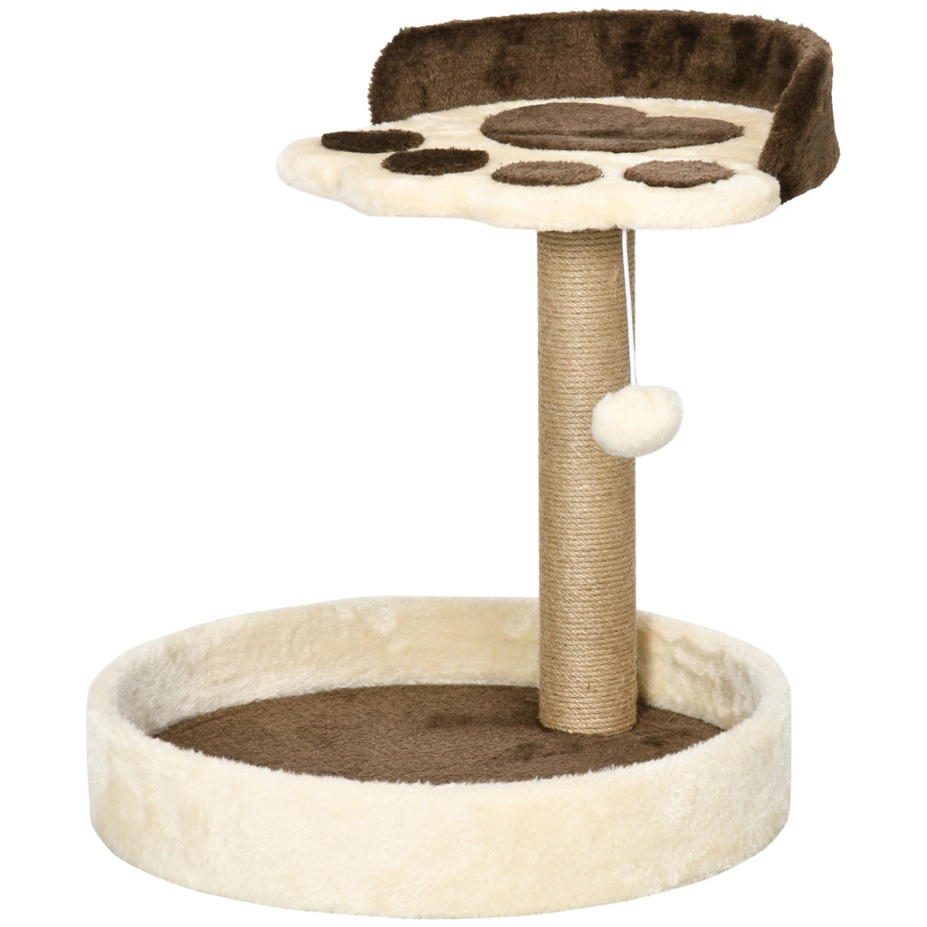 Torre per Gatti con 2 Cuscini e Poste di Yute ¨C Zephmum ¨C Marrone 44 cm