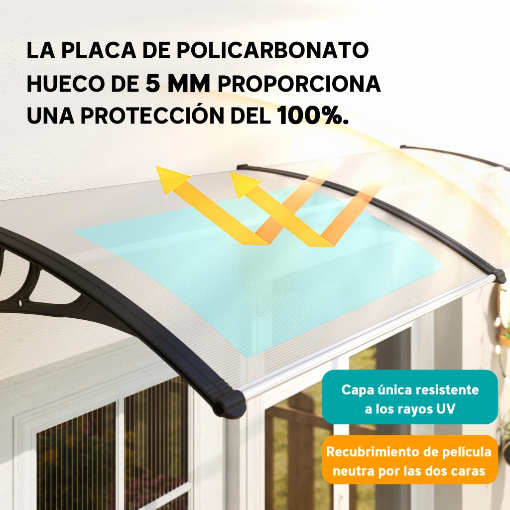 Tettoia per Esterni con Policarbonato ¨C Minimal ¨C 195x75 cm