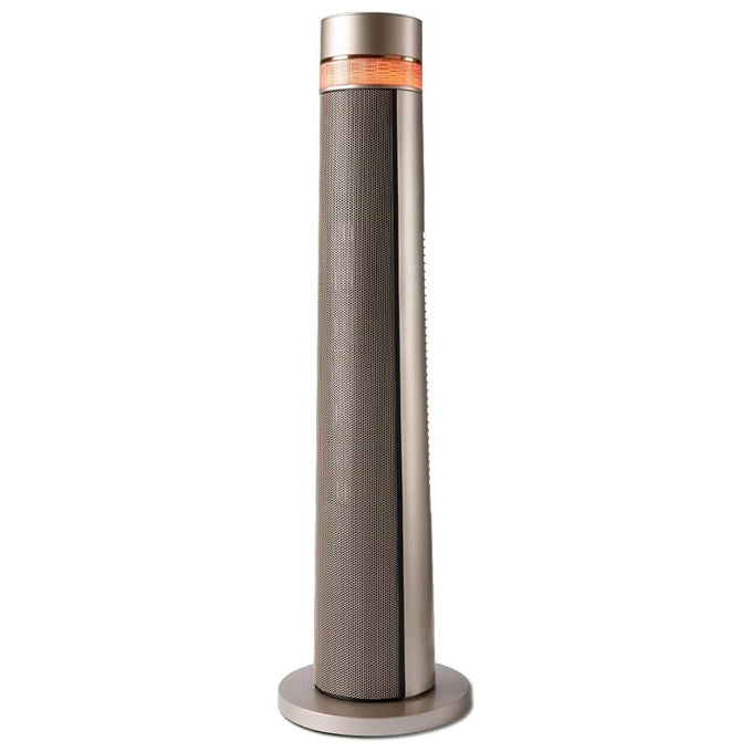 Macom, Termoventilatore Ceramico a Torre, 2 Livelli Potenza, Termostato, Timer, Luce