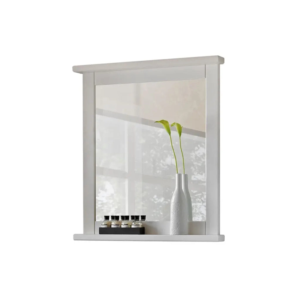 Specchio da bagno rettangolare bianco 80x70 cm design
