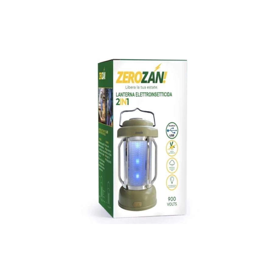 LANTERNA ELETTROINSETTICIDA 2IN1 RICARICABILE USB PER ESTERNI E INTERNI