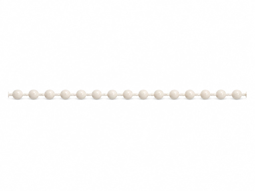 CATENA A PERLINE- - ø mm.4,5x2mt. - perline bianche in blister - 10 blister