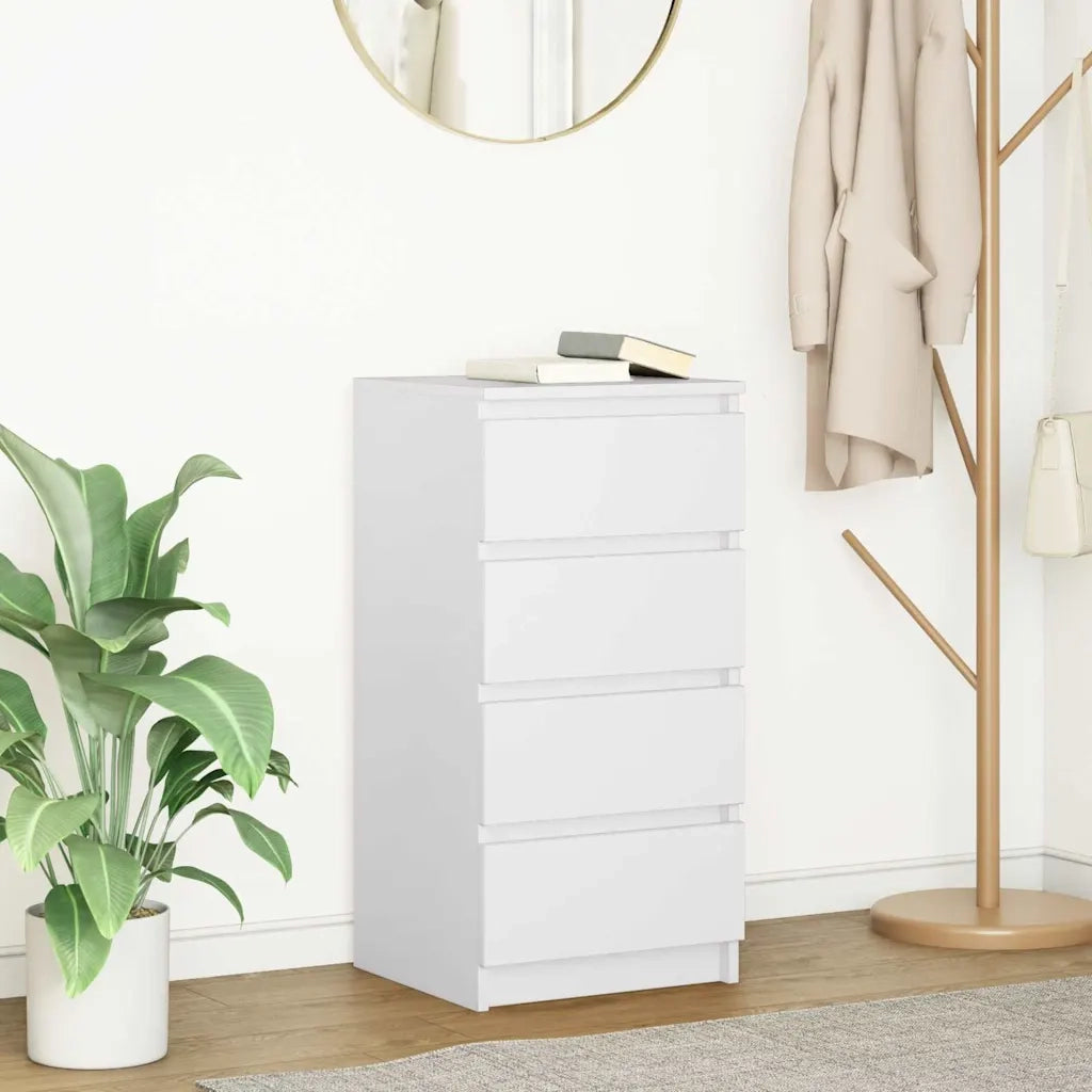 Credenza Bianca 37,5x35x76 cm in Legno Multistrato 861751