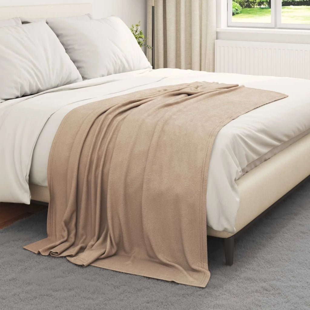 Coperte da Pile 6 pcs Cammello 170 x 130 cm Panno 42017049