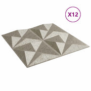 Pannelli da parete 12 pz Beton Origami 50 x 50 cm Schiuma XPS CFW9348138
