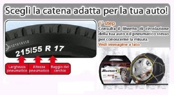 Catene da neve KILIMANGIARO RAPID MIS.110 CATENA DA NEVE
