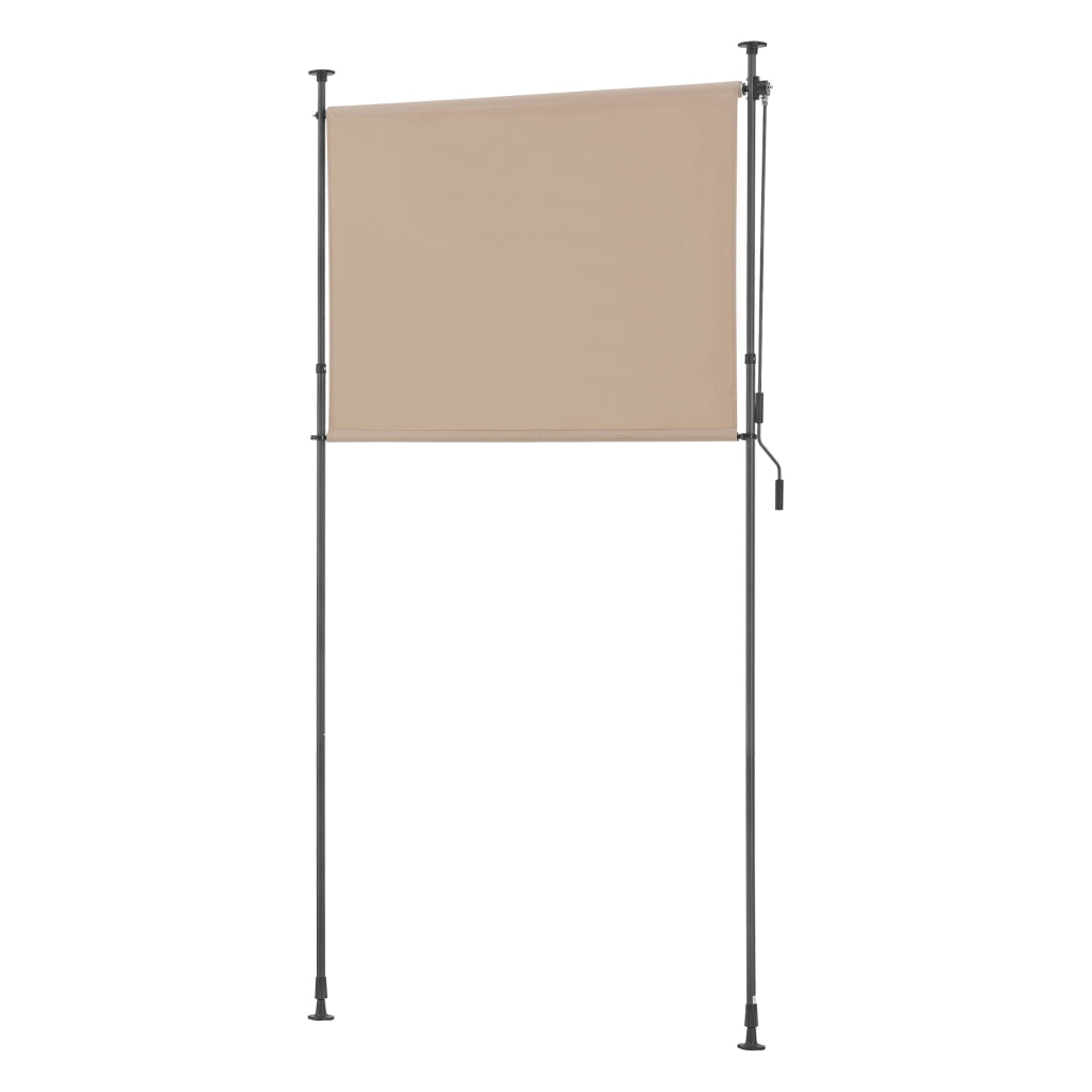 Schermo Verticale Cimarra da Balcone con Pali Telescopici Tenda Parasole Larga 120 cm color Sabbia pro.tec