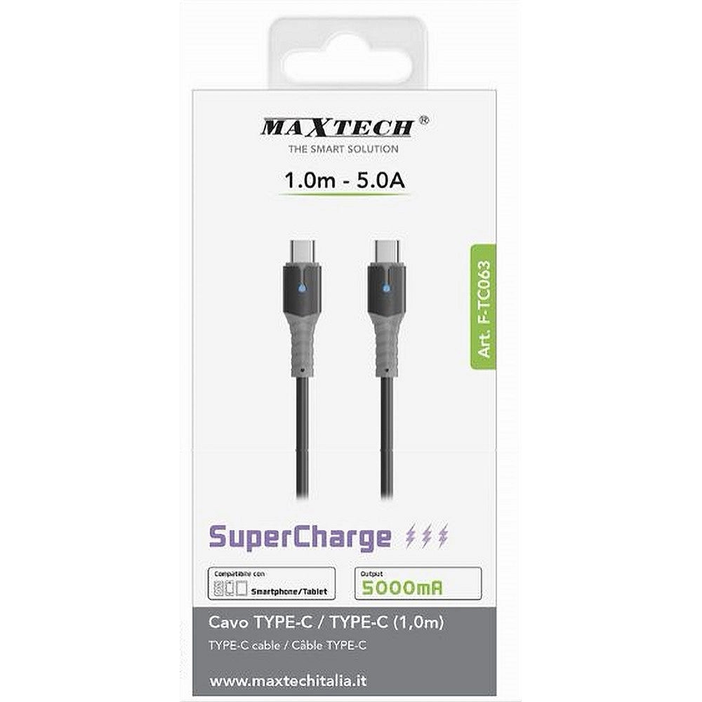 Trade Shop - Cavo Type-c / Type-c Super Ricarica Veloce 5a 1mt Per Smartphone Tablet F-tc063 -