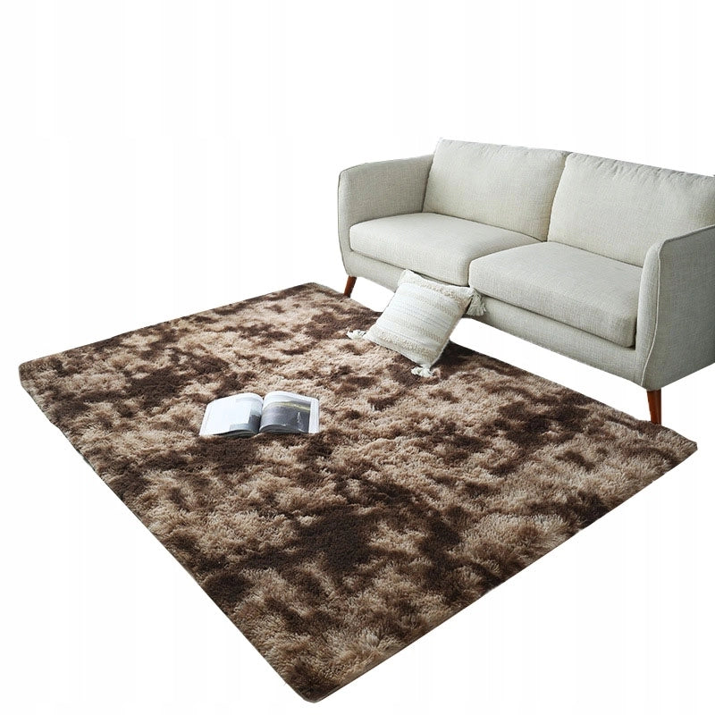 Morbido tappeto shaggy in peluche marrone 160x220 cm