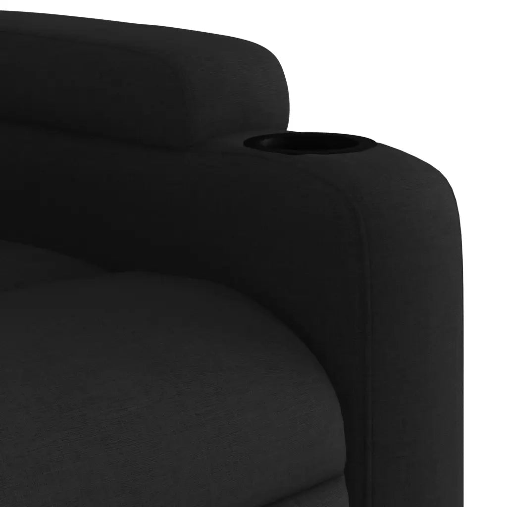 Poltrona Reclinabile in Tessuto Nero 372367