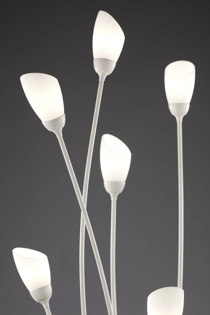 Lampada da terra GLORIOSA Jupiter sabbia-grigio 9xG9