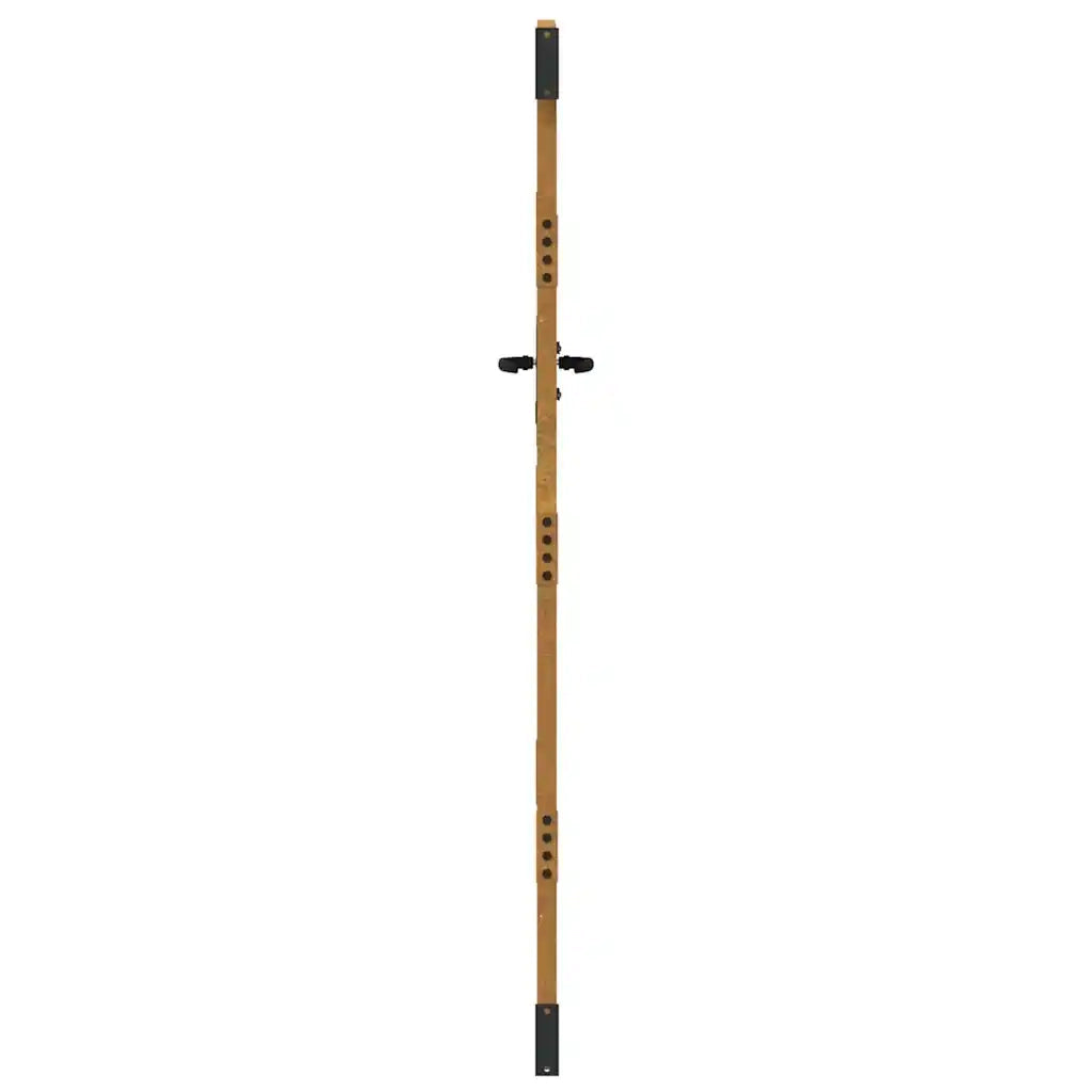 Cancello da giardino 85x200 cm in acciaio corten e design in bambù 153237
