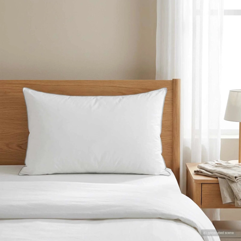 Cuscino 50 x 70 cm Lana Australiana Bianco 42042897