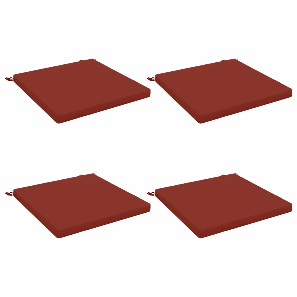 Cuscini per Sedia in 4 Pezzi SOEST 4 pz 100% Poliestere Rosso 945008