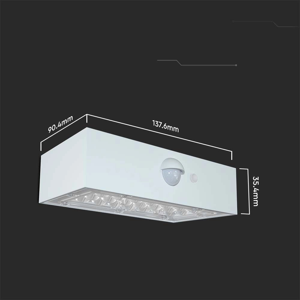 Applique solare esterno 3W CCT sensore IP65 V-TAC bianca