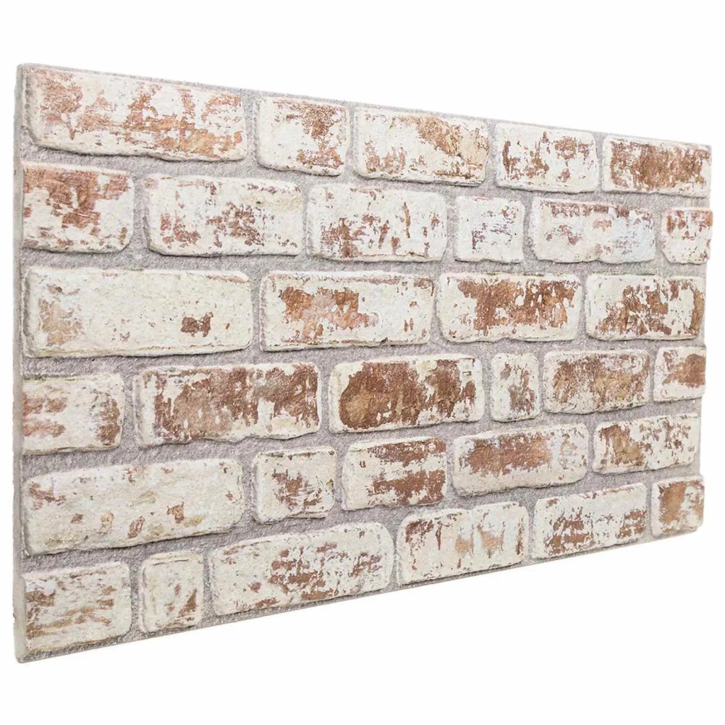 Pannelli da parete 10 pz 100 x 50 cm Rosso e Bianco Schiuma EPS 42046101