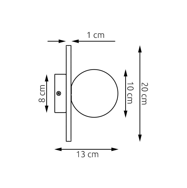 Applique da parete CALMA nera feltro rotonda 1xG9 Emibig