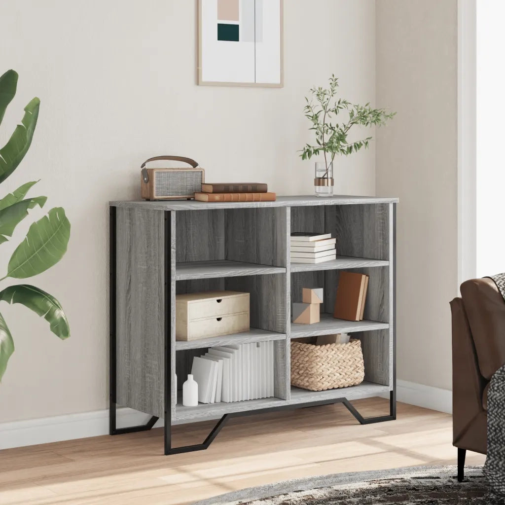 Credenza Grigio Sonoma 91x35,5x74,5 cm in Legno Multistrato 848552