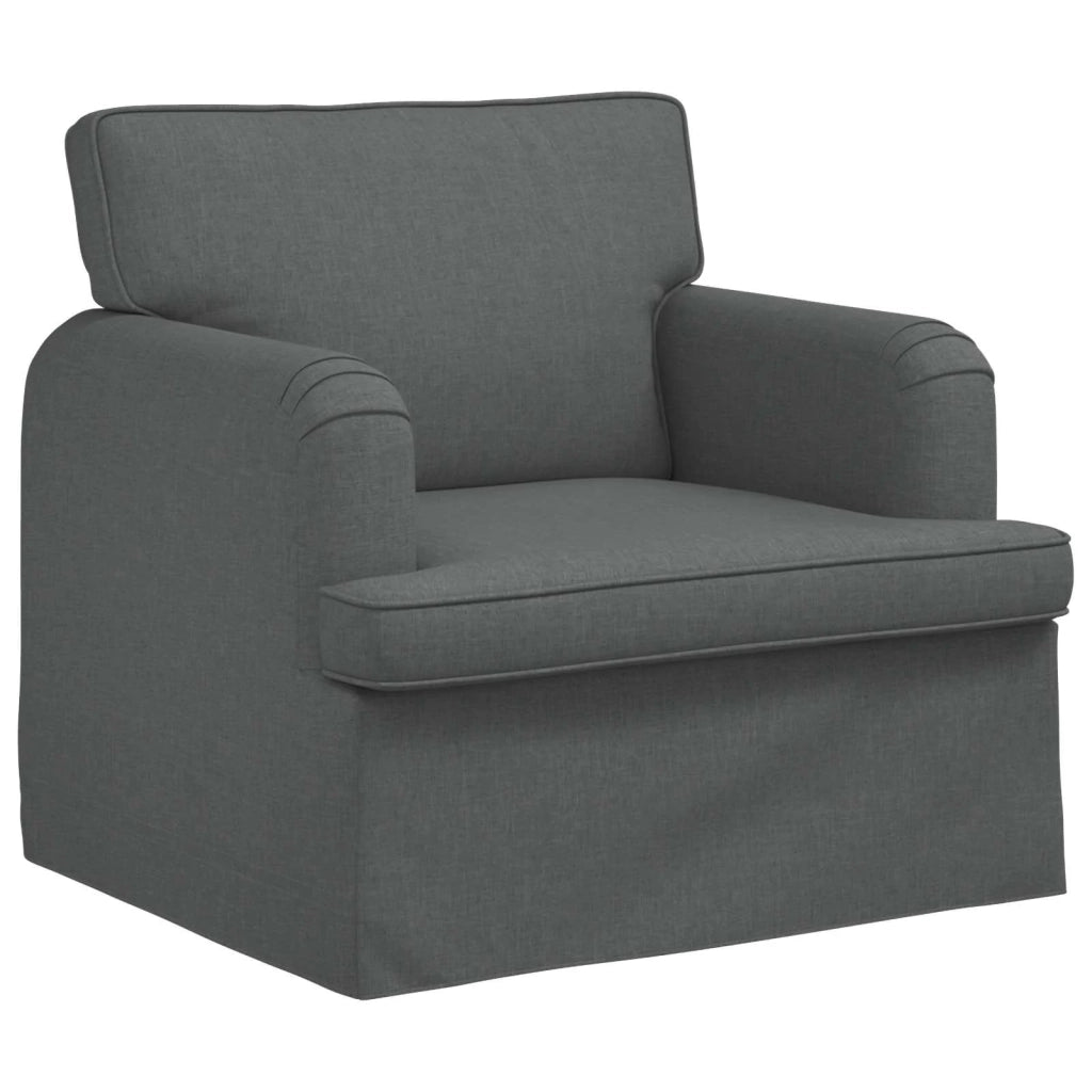 Set di divani 2 pcs Grigio scuro 144 x 80 x 85 cm Tessuto 3407517
