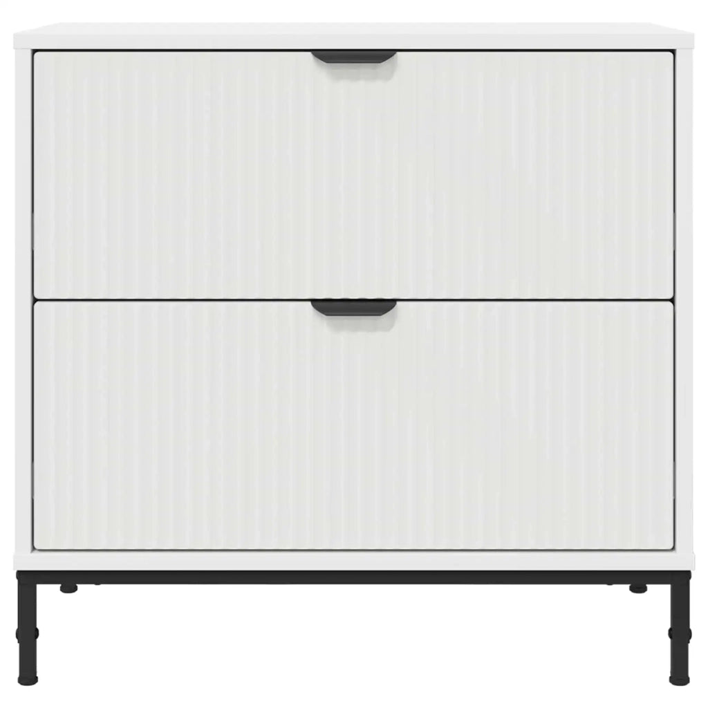 Comodino Bianco 63.5 x 36 x 61 cm Legno multistrato 883464