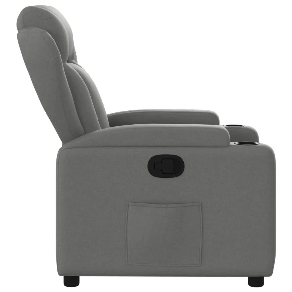 Poltrona reclinabile in tessuto grigio scuro 3205565