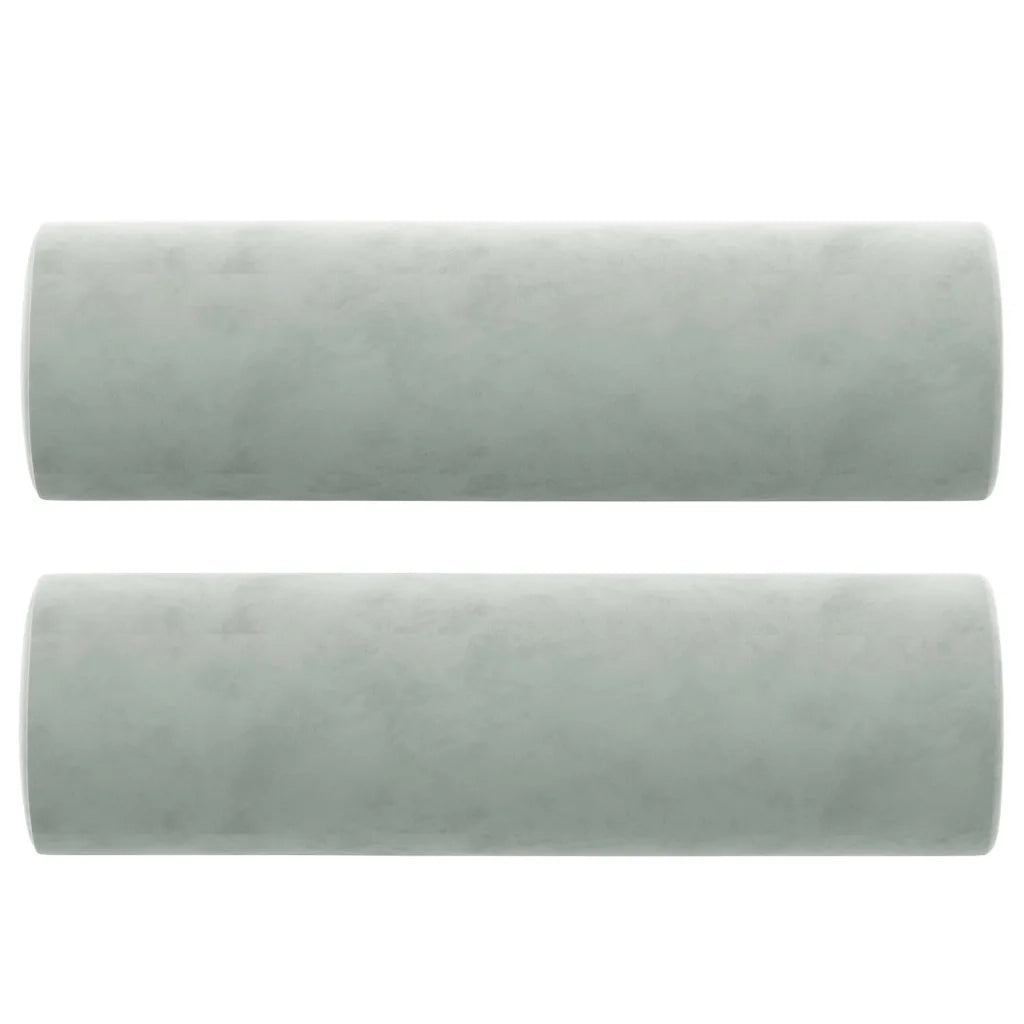 Divano a 3 Posti con Cuscini-Sofa 3 Posti con Cuscini Grigio Chiaro 180 cm in Velluto 732994