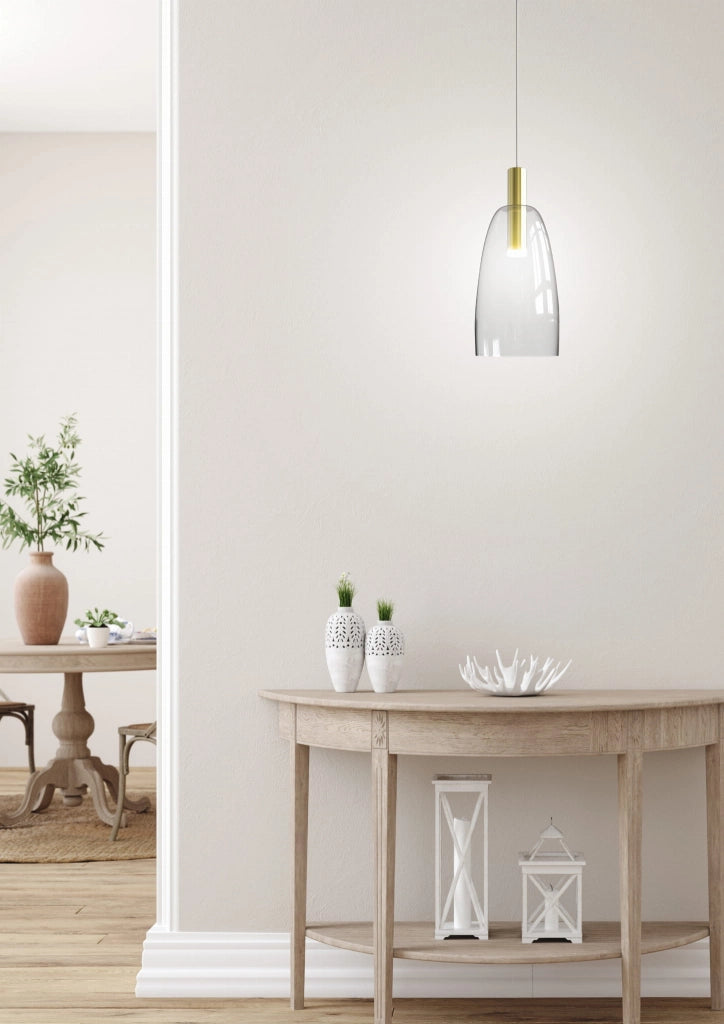 Lampada a sospensione Candellux Modena LED 5W oro Ø14,5