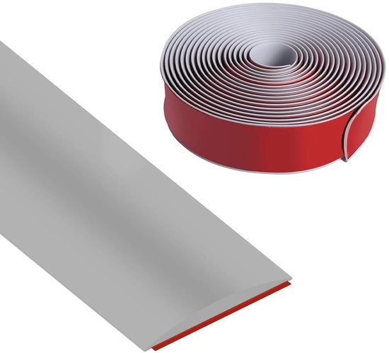 Profilo di transizione Autoadesivo - Listello di pavimento Copertura - Collegamento di pavimenti - Installazione facile - 5 cm x 6 m - Grigio
