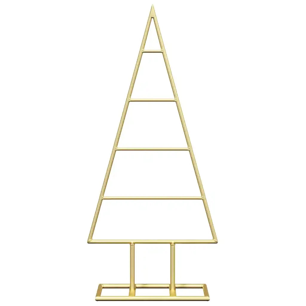 Albero di Natale in metallo con supporto Oro 60 cm 42019163