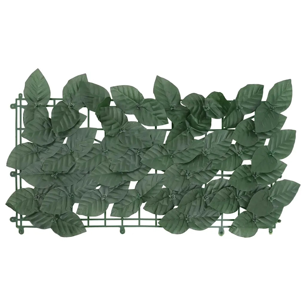 Paravento da Balcone con Foglie Verde Scuro 200x100 cm 367841