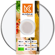 Coperchio in vetro KADAX da 26 cm, universale, resistente al calore, per pentole e padelle.
