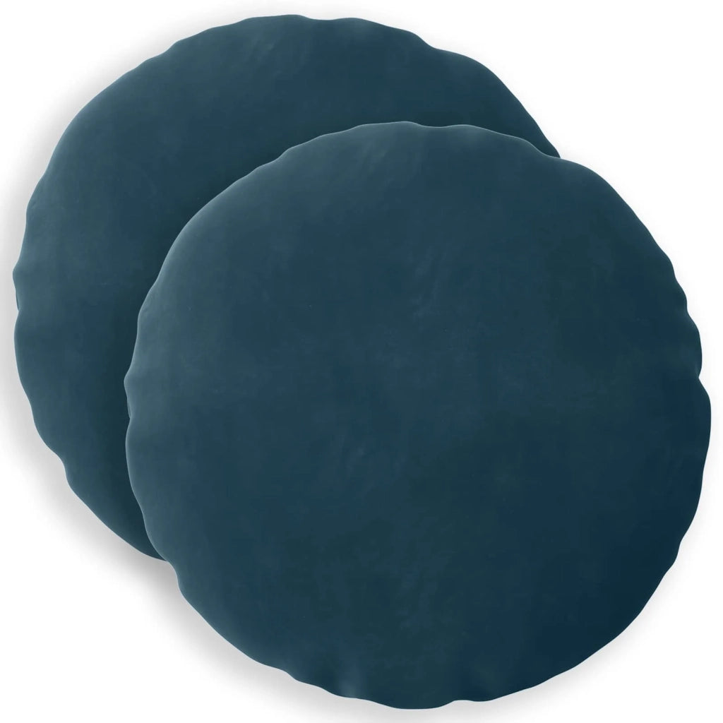 Federa 2 pcs HEERLEN Blu Ø 50 cm Velluto 922533