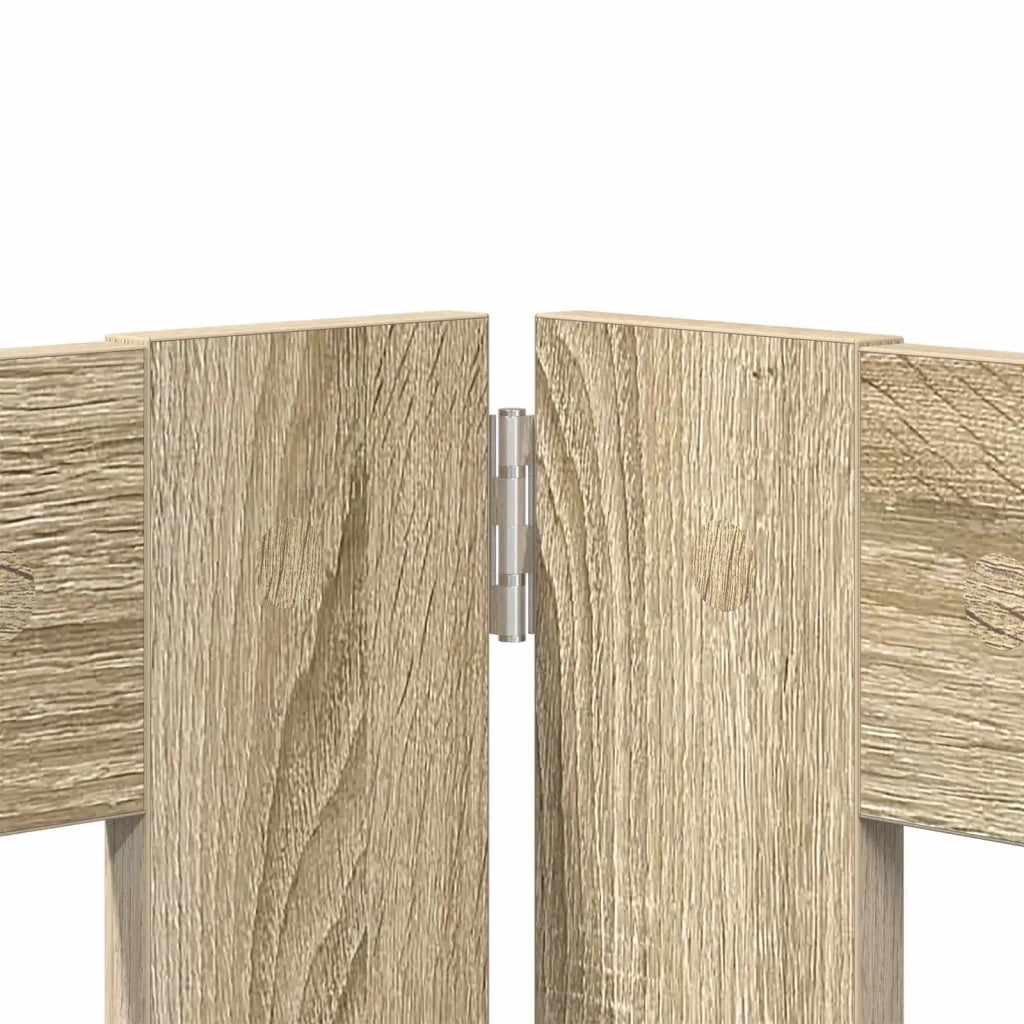 Cancello per cani pieghevole con supporti 6 pz Rovere Sonoma 892104