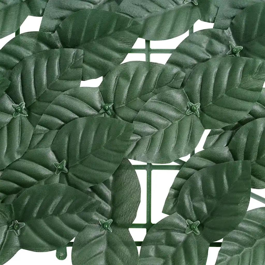 Paravento da Balcone con Foglie Verde Scuro 200x100 cm 367841