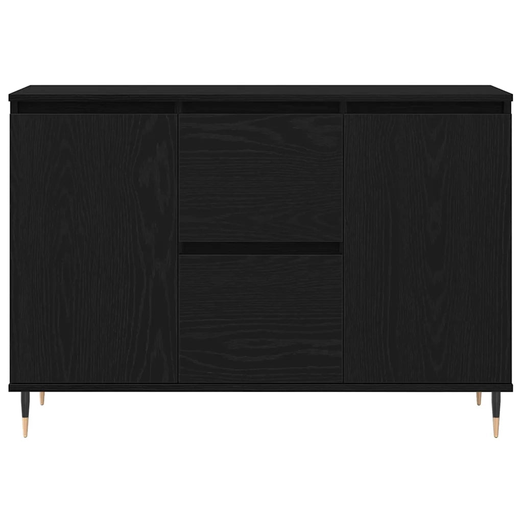 Credenza Rovere Nero 101,5 x 35 x 70 cm Legno multistrato 862147