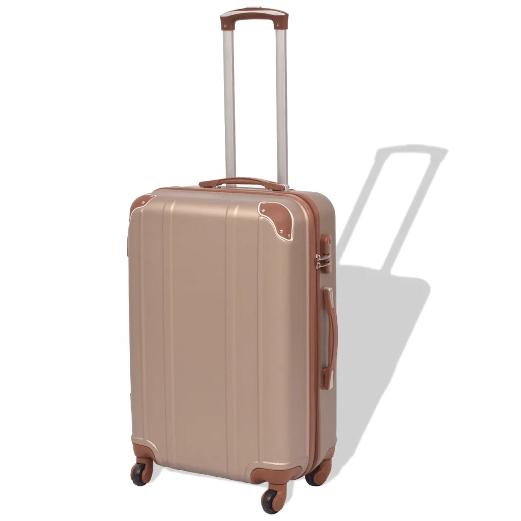 4 pz. Set di Trolley Rigidi Color Champagne CFW1529675