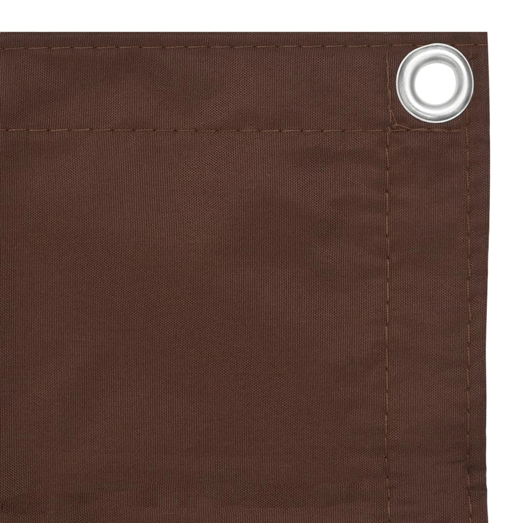 Paravento per balcone 75 x 500 cm tessuto oxford marrone 02_0010235
