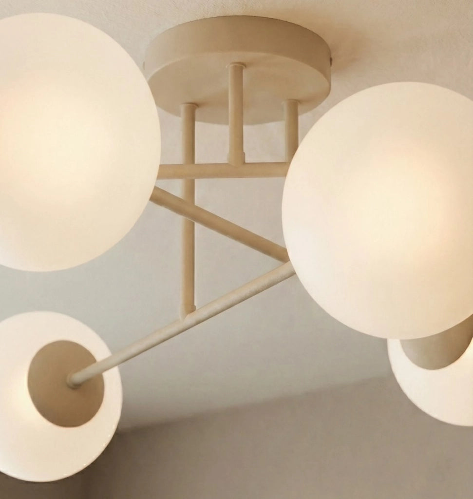 Lampada soffitto ROMA 6xE14 beige bianca Emibig