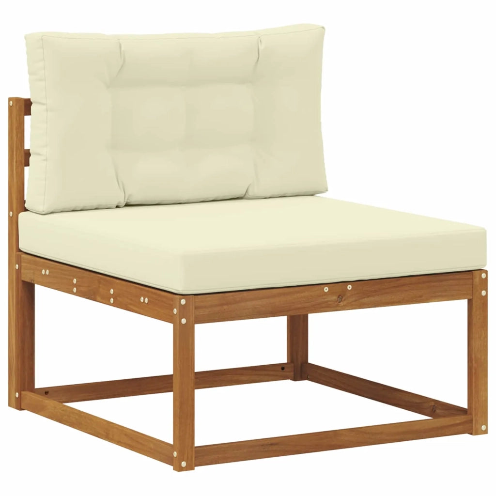 Set di divani da esterno con cuscino 7 pcs Naturale e Crema 3368093