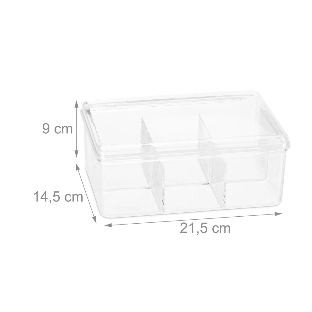 Scatola da tè trasparente con 6 scomparti accessorio da cucina 13_0000451