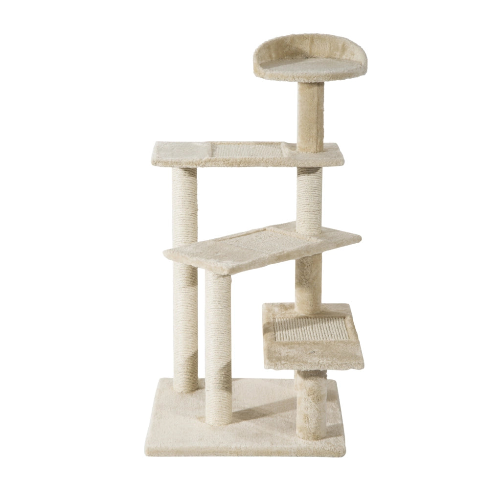Tiragraffi Multilivello per Gatti ¨C Xylo ¨C Sisal con Cuccia e Piattaforme