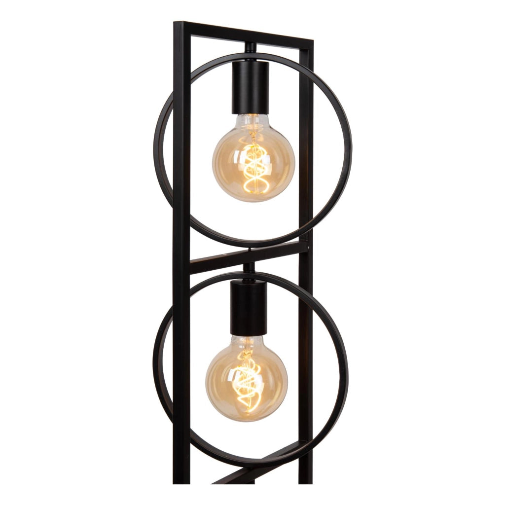 Lampada da terra nera geometrica 3xE27 SUUS Lucide