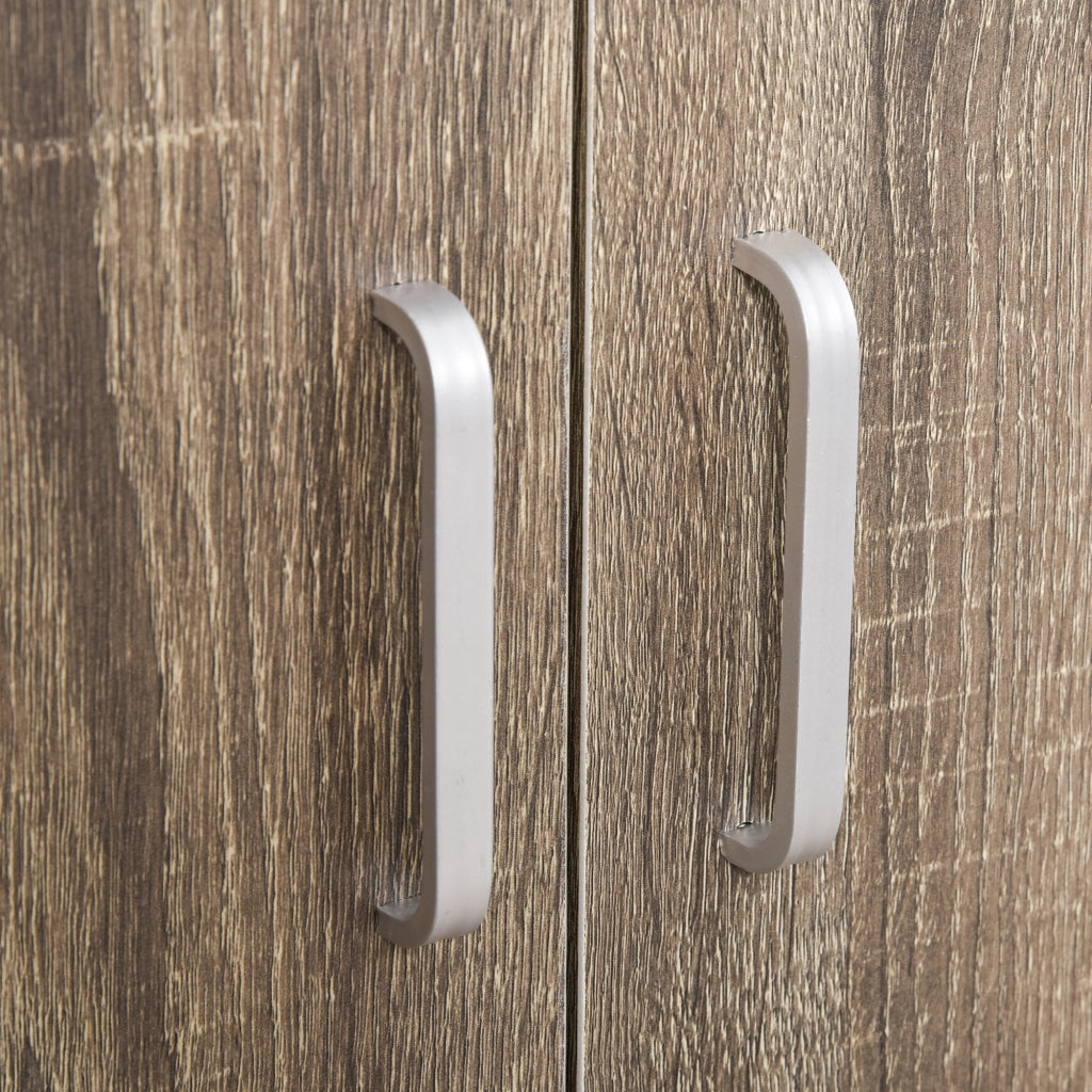 Armadio Multiuso con Ruote e Ripiano ¨C zephmum ¨C Grigio 60.4x40.3x97cm