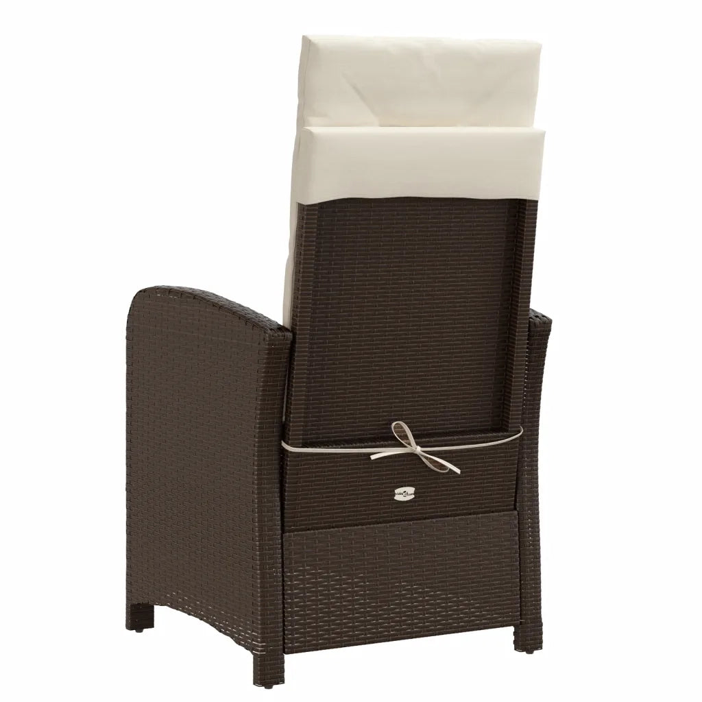 Set Bistrò 3 pz con Cuscini Marrone in Polyrattan 365178