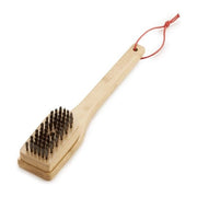 Weber 6275 Spazzola per Griglia in Bamboo 30 cm Setole in Acciaio Inossidabile Accessorio Barbecue colore Marrone