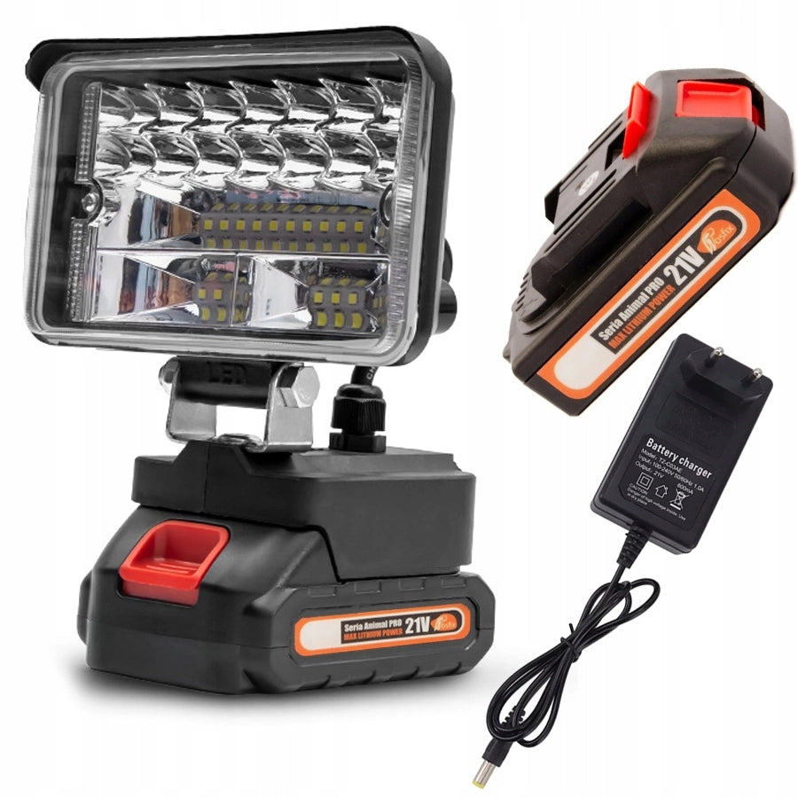 Lampada LED Ricaricabile 4" Animal Pro – 1 Batteria 1,5Ah | Testa Regolabile 180° | Compatibile con Batterie Makita 18V