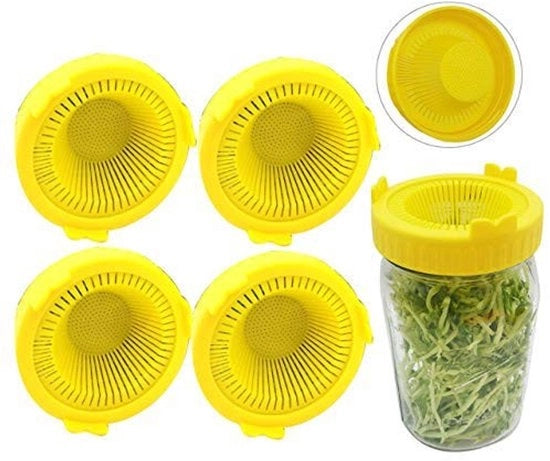 Set di siringhe per semi 4 pezzi - in plastica - per contenitore per semi - semi verdura - spighe sane - diametro 86 mm - BPA libero