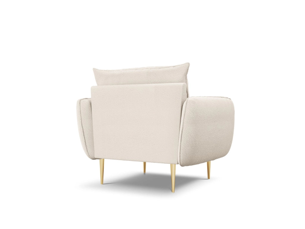Cosmopolitan Design - Poltrona "Vienna" in bouclé beige 