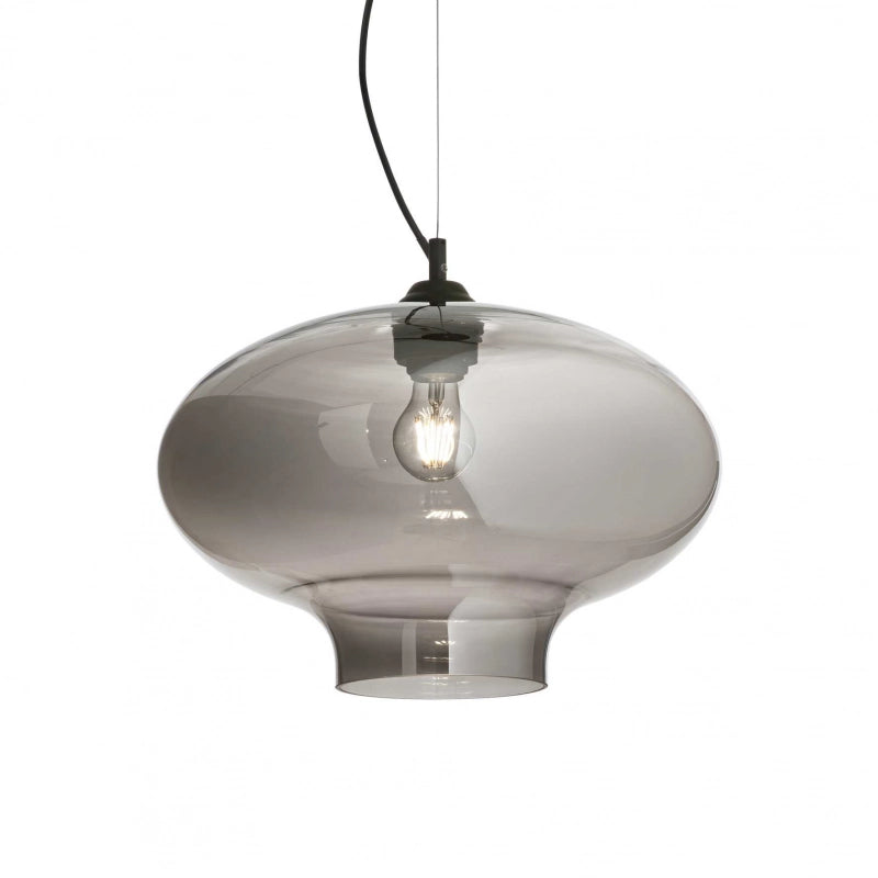 Lampada A Sospensione Bistro' Sp1 Round Fume' Ideal-Lux