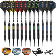 Puntine di darts in plastica - 12 pezzi - set professionale - 18 gram